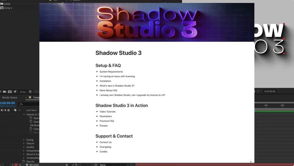 after effects shadow studio 3 full indir
